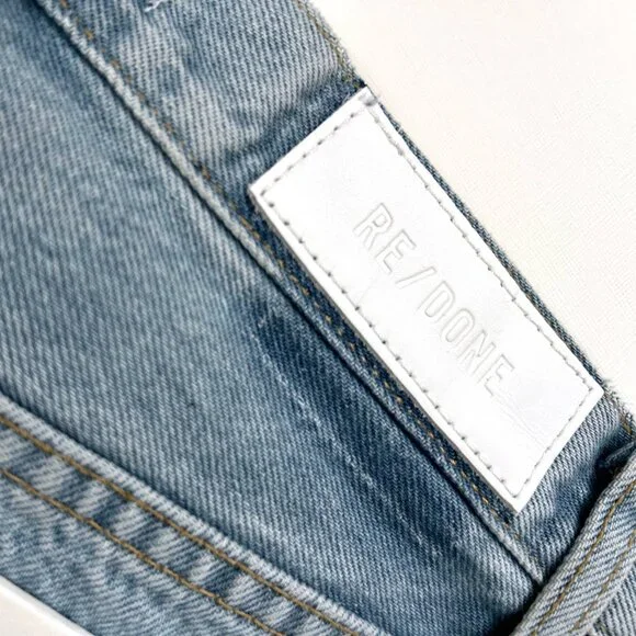 Re/Done 90s High-Rise Loose Jeans NWOT Button Fly Rigid Denim Sz 28 - Picture 9 of 10